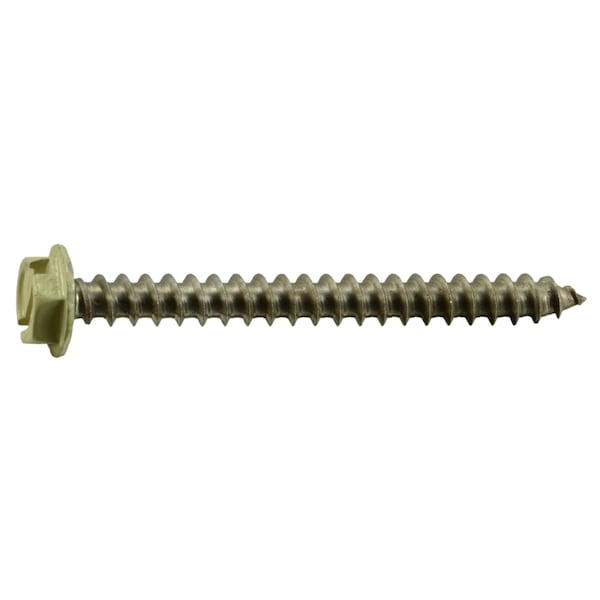 Midwest Fastener Sheet Metal Screw, #10 x 2 in, Painted 18-8 Stainless Steel Flange Hex Head 10 PK 71094 - main
